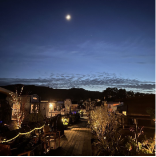 Sausalito Floating Homes night view